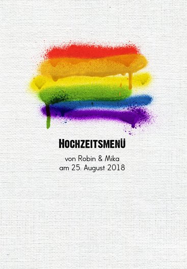 Ansicht 3 - Menükarte Regenbogenliebe