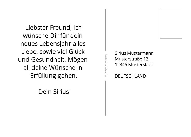 Ansicht 3 - Glückwunschkarte zum Geburtstag Wörter