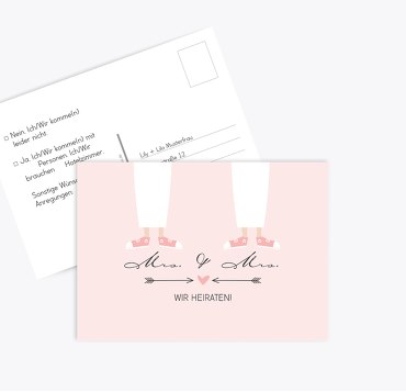 Antwortkarte Pärchen - Frauen