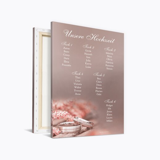 Sitzplan Ringe DunkelMattRot 400x600mm