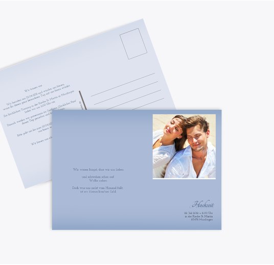 Save-the-Date 3 Liebesmoment MattBlauDunkler 148x105mm