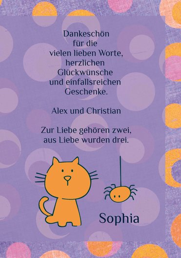 Ansicht 5 - Baby Dankeskarte Katze