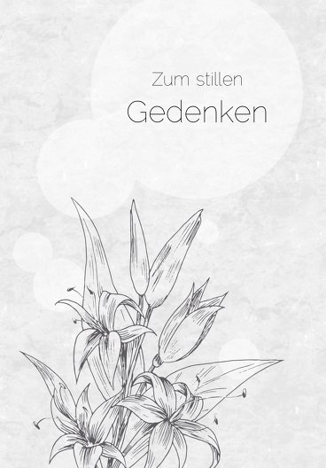 Ansicht 3 - Sterbebildkarte Lilien