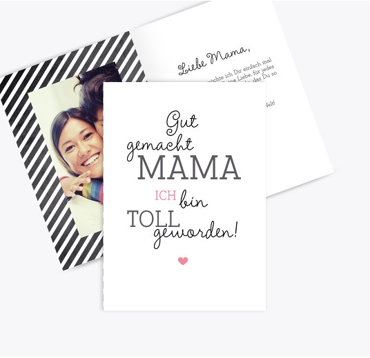 Muttertagskarte Gut gemacht Schwarz 105x148mm