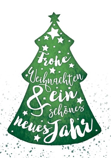 Ansicht 3 - Weihnachtsgrußkarte Letterbaum