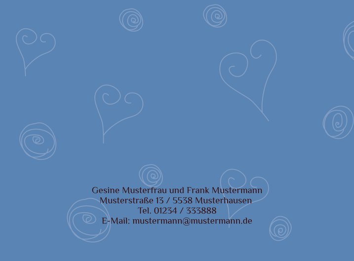 Ansicht 3 - Hochzeit Dankeskarte curly hearts