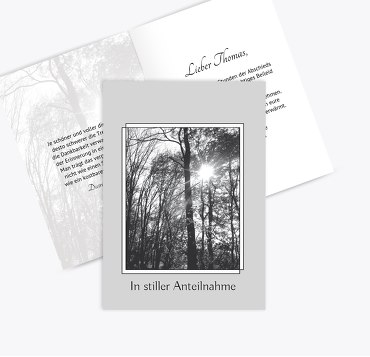 Kondolenzkarte Wald