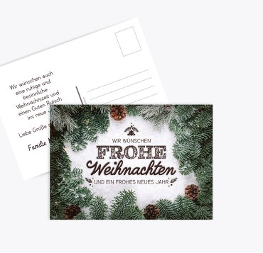 Grußkarte Tannenzapfen