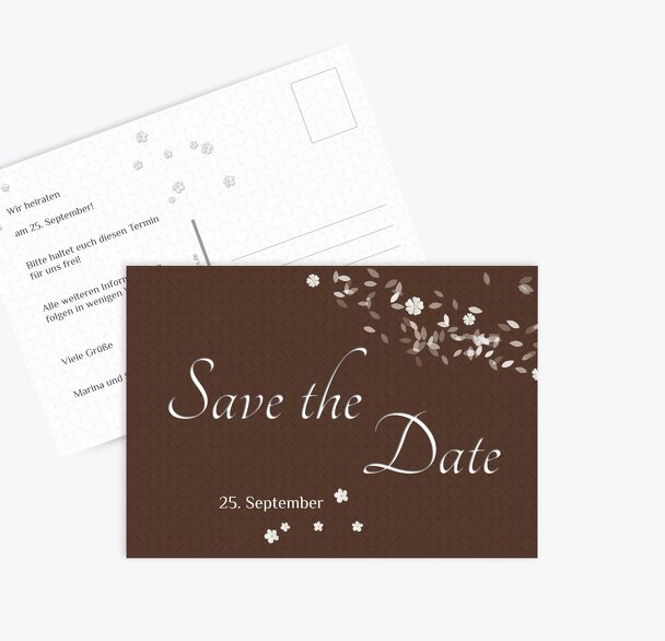 Hochzeit Save the Date romantic flower