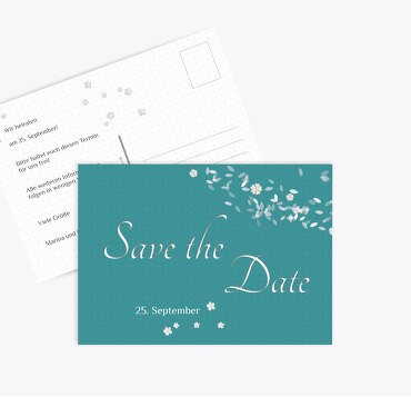 Hochzeit Save the Date romantic flower