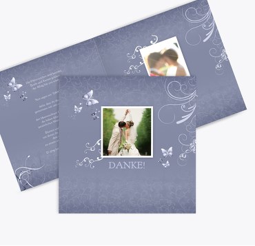 Hochzeit Danke butterfly