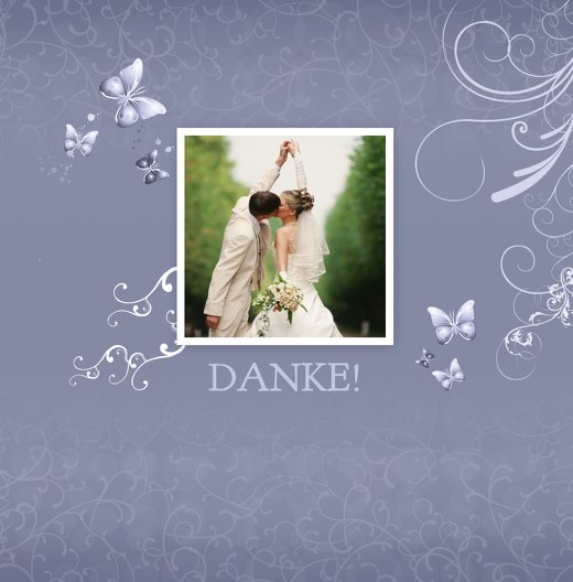 Ansicht 3 - Hochzeit Danke butterfly