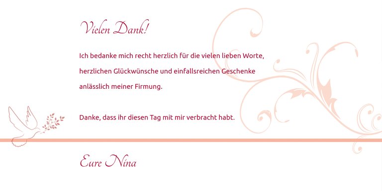 Ansicht 4 - Firmung Dankeskarte floral