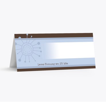 Tischkarte Firmung Blumen