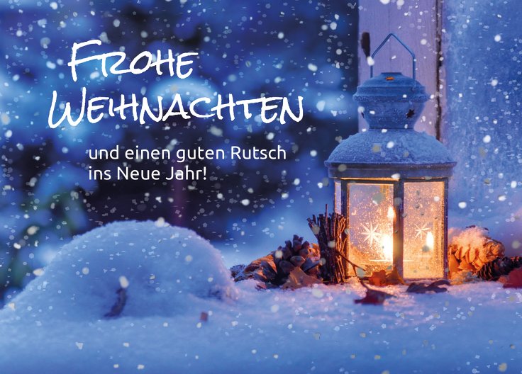 Ansicht 2 - Weihnachten Grußkarte Laterne