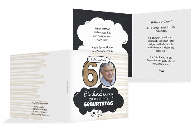 Einladungskarten Zum 60 Geburtstag Karten Paradies De
