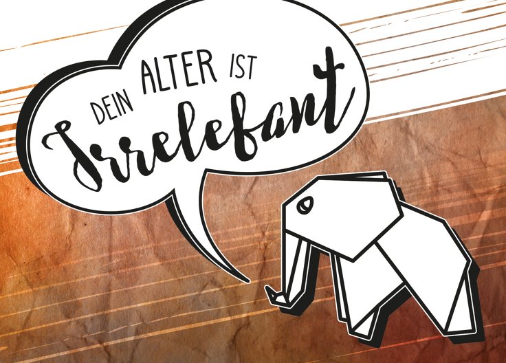 Ansicht 2 - Glückwunschkarte zum Geburtstag Elefant