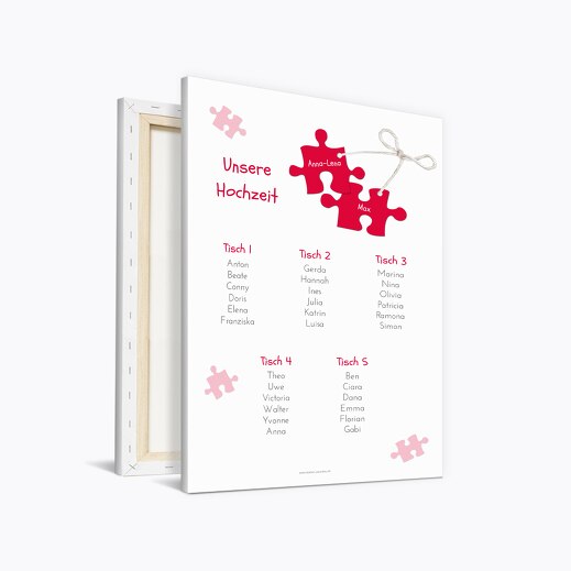 Sitzplan Puzzleteile Rot 400x600mm