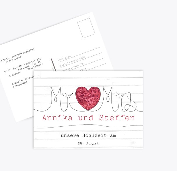 Antwortkarte Mr&Mrs