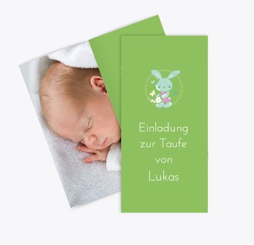 Taufkarte Hase
