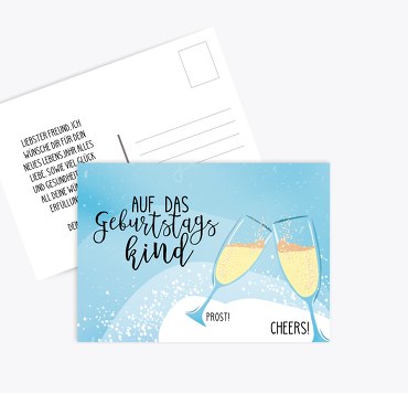 Glückwunschkarte zum Geburtstag Gläser