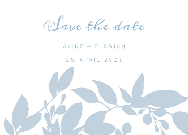 Ansicht 2 - Hochzeit Save-the-Date Blauregen