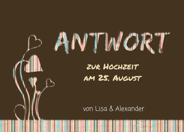 Ansicht 2 - Hochzeit Antwortkarte Wir heiraten