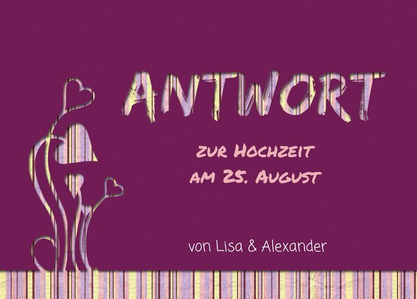 Ansicht 2 - Hochzeit Antwortkarte Wir heiraten