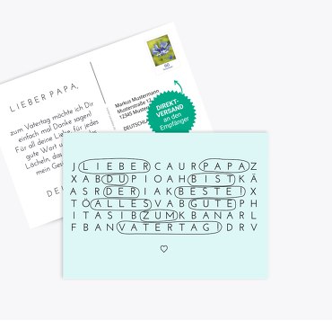 Vatertagskarte Rätsel