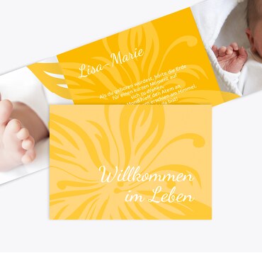 Babykarte Blume