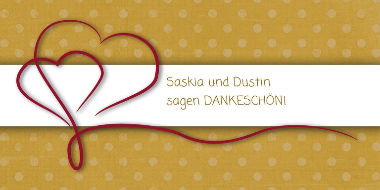 Ansicht 3 - Hochzeit Dankeskarte Gepunktet