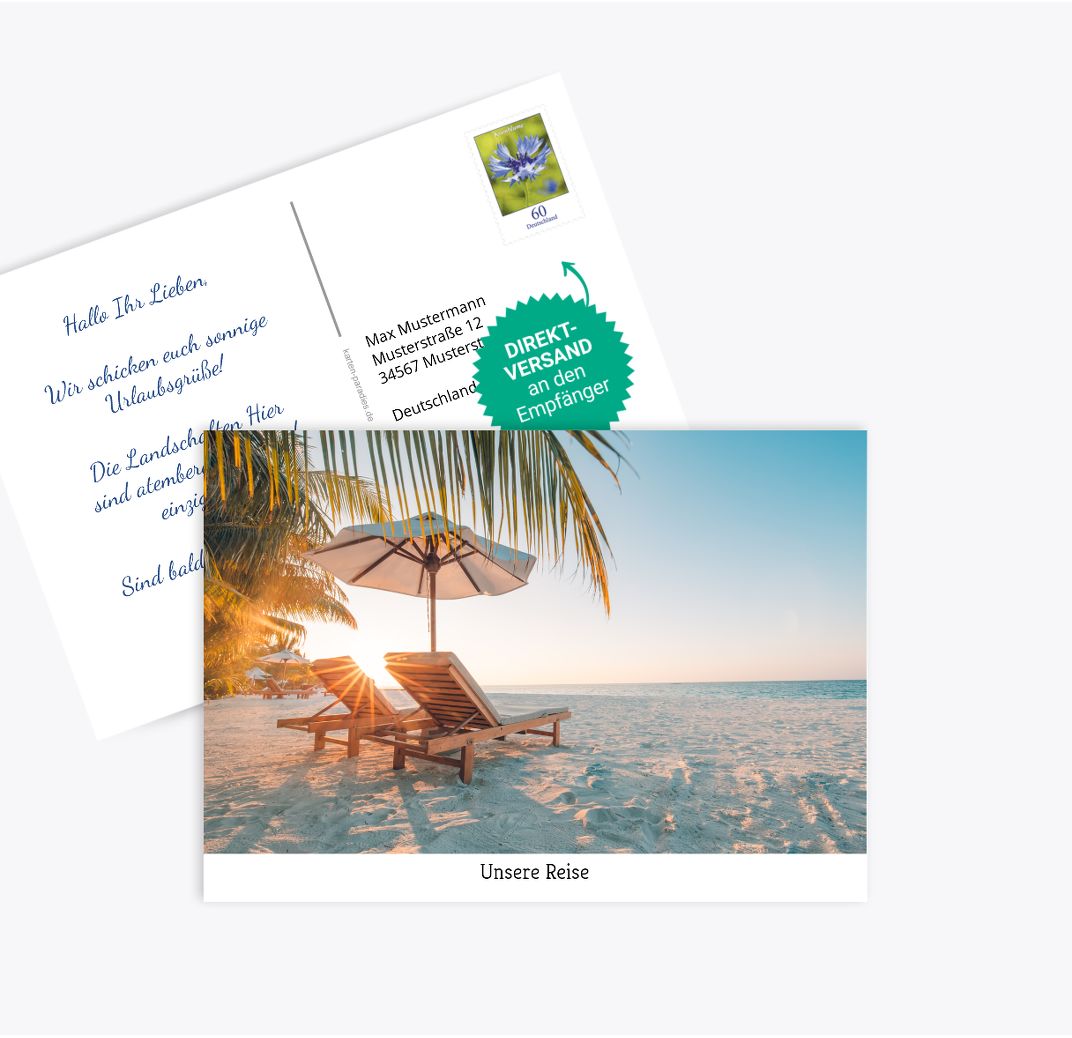 Fotopostkarten selbst gestalten, drucken & versenden lassen!