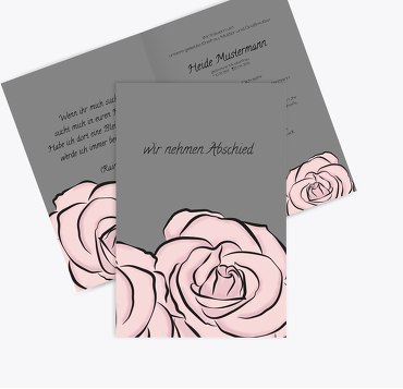 Trauerkarte Rosen