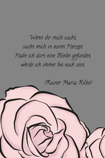 Ansicht 4 - Trauerkarte Rosen