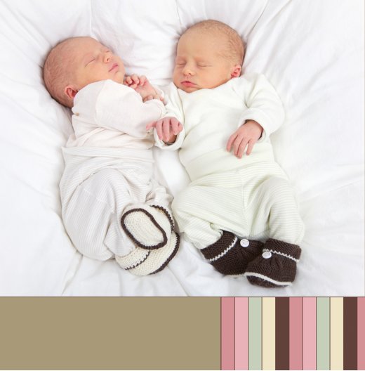 Ansicht 2 - Baby Dankeskarte Zwillinge Retro
