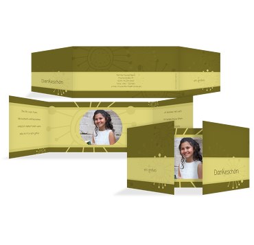 Kommunion Dankeskarte Blumen