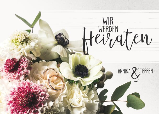 Ansicht 2 - Antwortkarte Bouquet