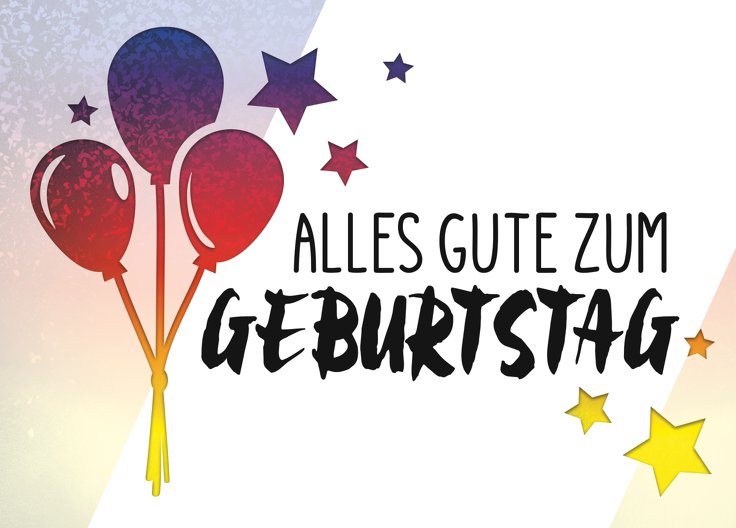 Ansicht 2 - Glückwunschkarte zum Geburtstag Ballon