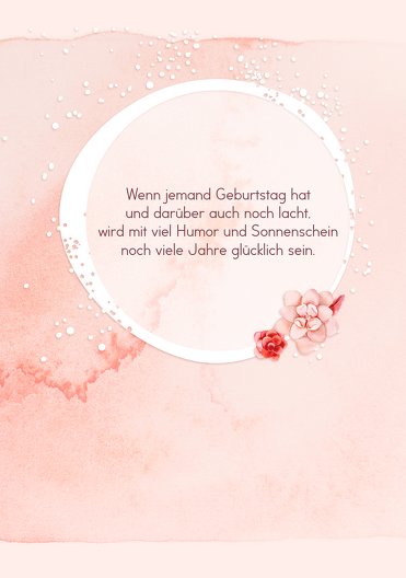 Ansicht 4 - Geburtstagseinladung Aquarell Rosen 100