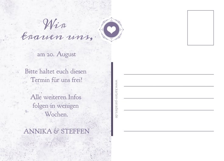 Ansicht 3 - Save-the-Date Hochzeitspass