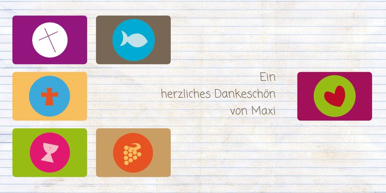 Ansicht 3 - Firmung Dankeskarte buttons