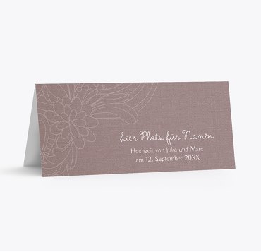 Hochzeit Tischkarte Vintage Flower