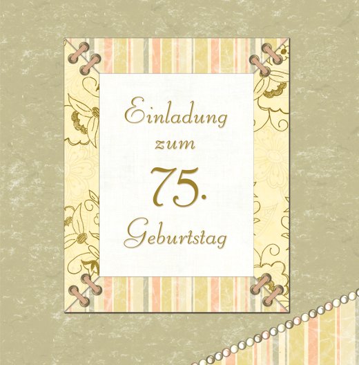 Ansicht 3 - Geburtstagseinladung Nostalgie 75 Foto