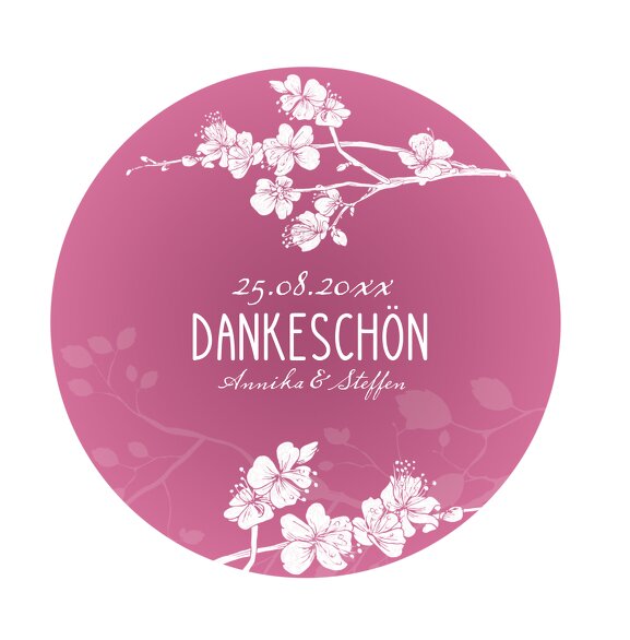 Ansicht 3 - Hochzeit Dankeskarte Cherry Blossom