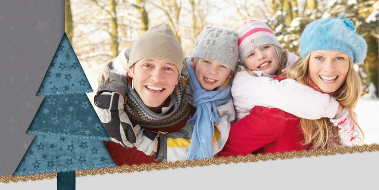 Ansicht 4 - Weihnachtstgrußkarte Foto Farbbäumchen