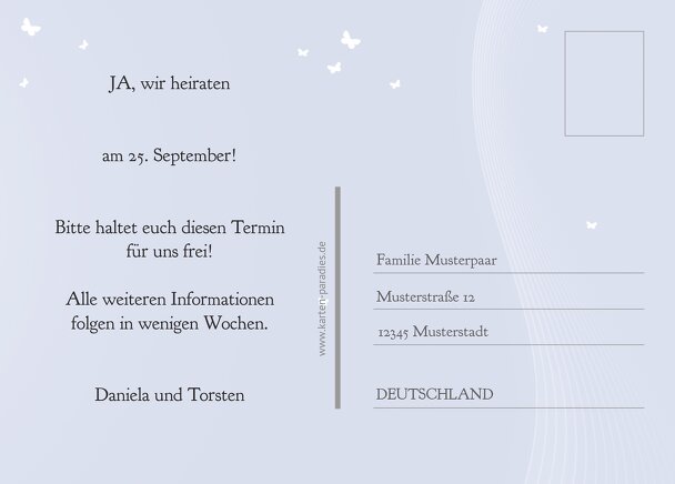 Ansicht 3 - Hochzeit Save-the-Date Traumpaar