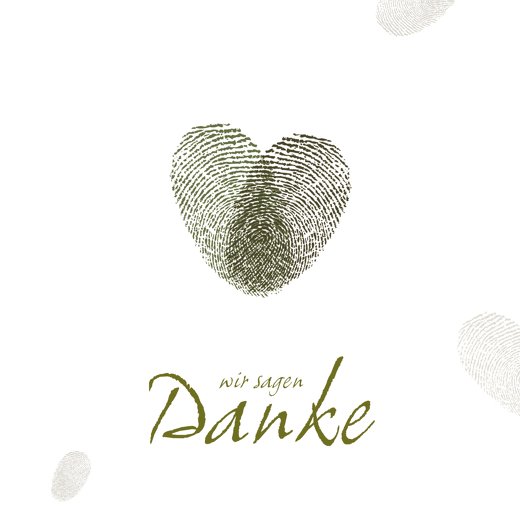 Ansicht 3 - Hochzeit Dankeskarte fingerprint