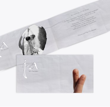 Hochzeit Einladung Fingerpaar