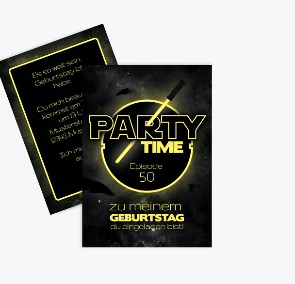 Geburtstagseinladung Partytime 50