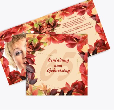 Einladungskarte Blumentraum 65 Foto